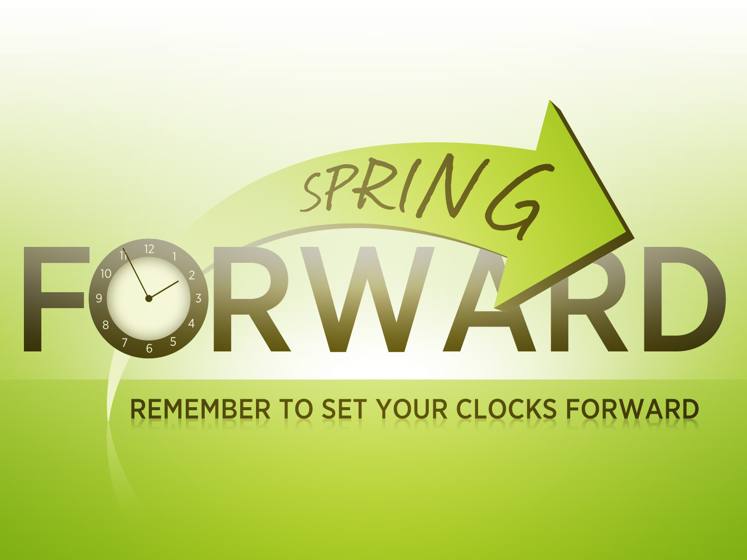 daylight savings spring forward clipart